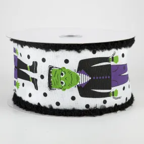 2.5" Frankenstein Fuzzy Edge Ribbon (10 Yards)