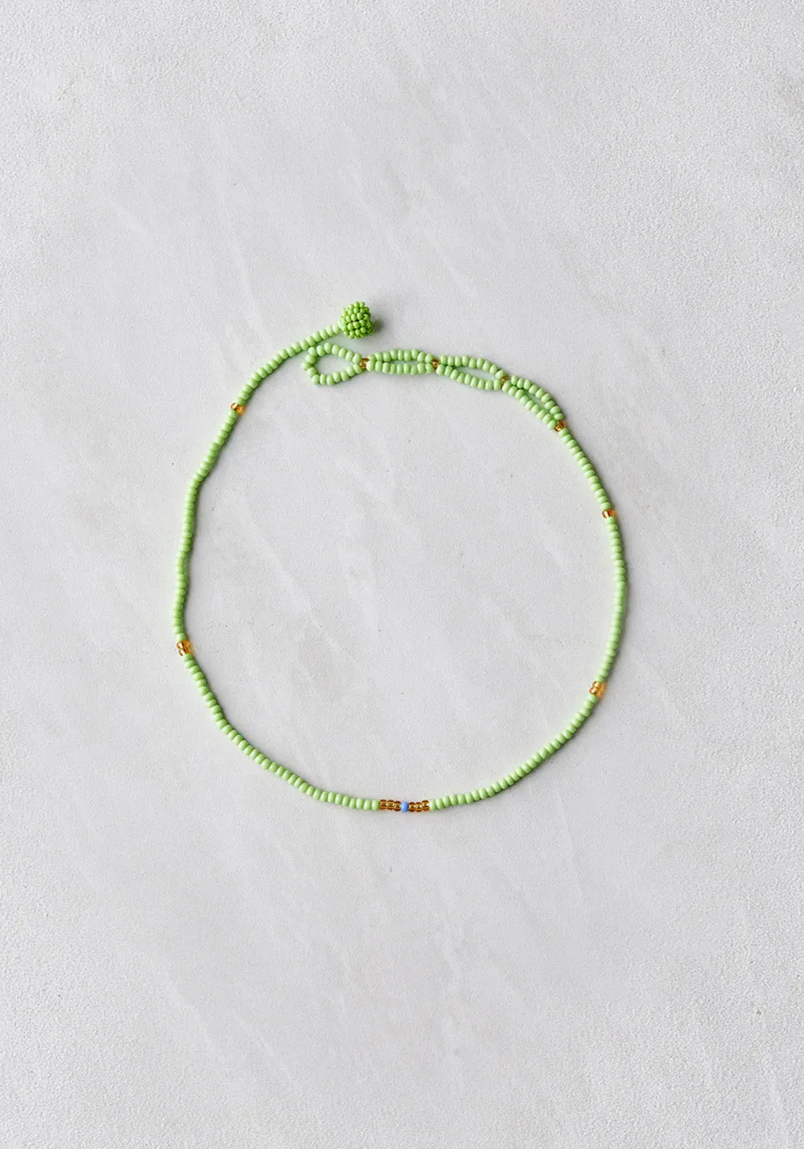 Beaded Necklace Lime