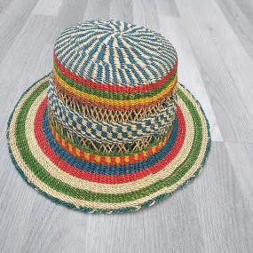 Bolga Hat - African Straw Hat - Straw Sun Hat - BH5