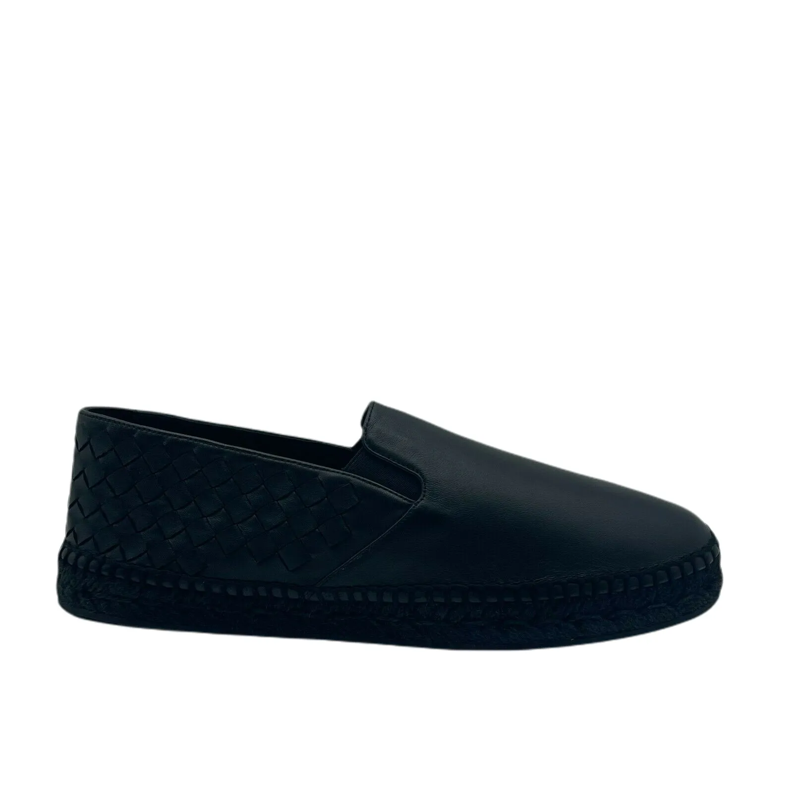 Bottega Veneta Men's Leather Woven Slip on Espadrilles