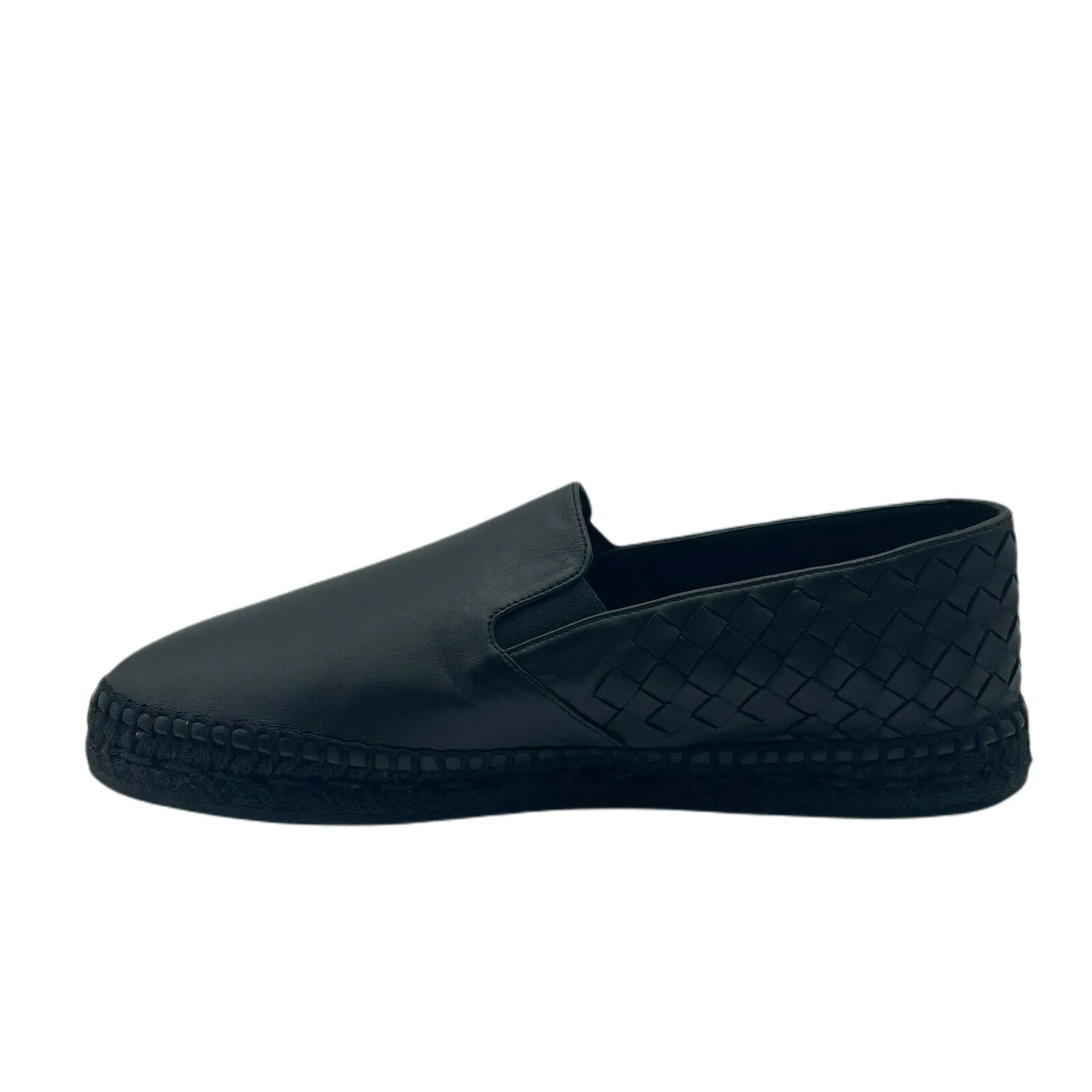 Bottega Veneta Men's Leather Woven Slip on Espadrilles