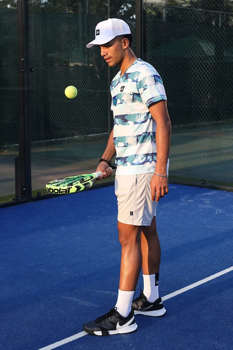 CA Padel Shirt | Striped Floral