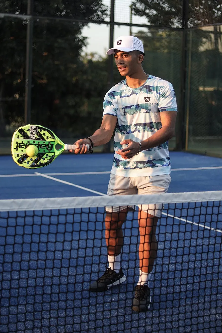 CA Padel Shirt | Striped Floral