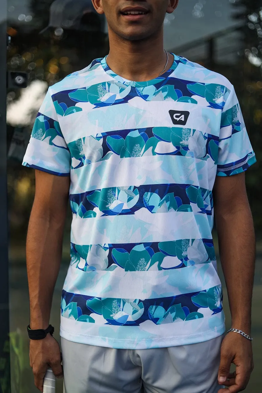 CA Padel Shirt | Striped Floral