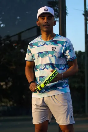 CA Padel Shirt | Striped Floral