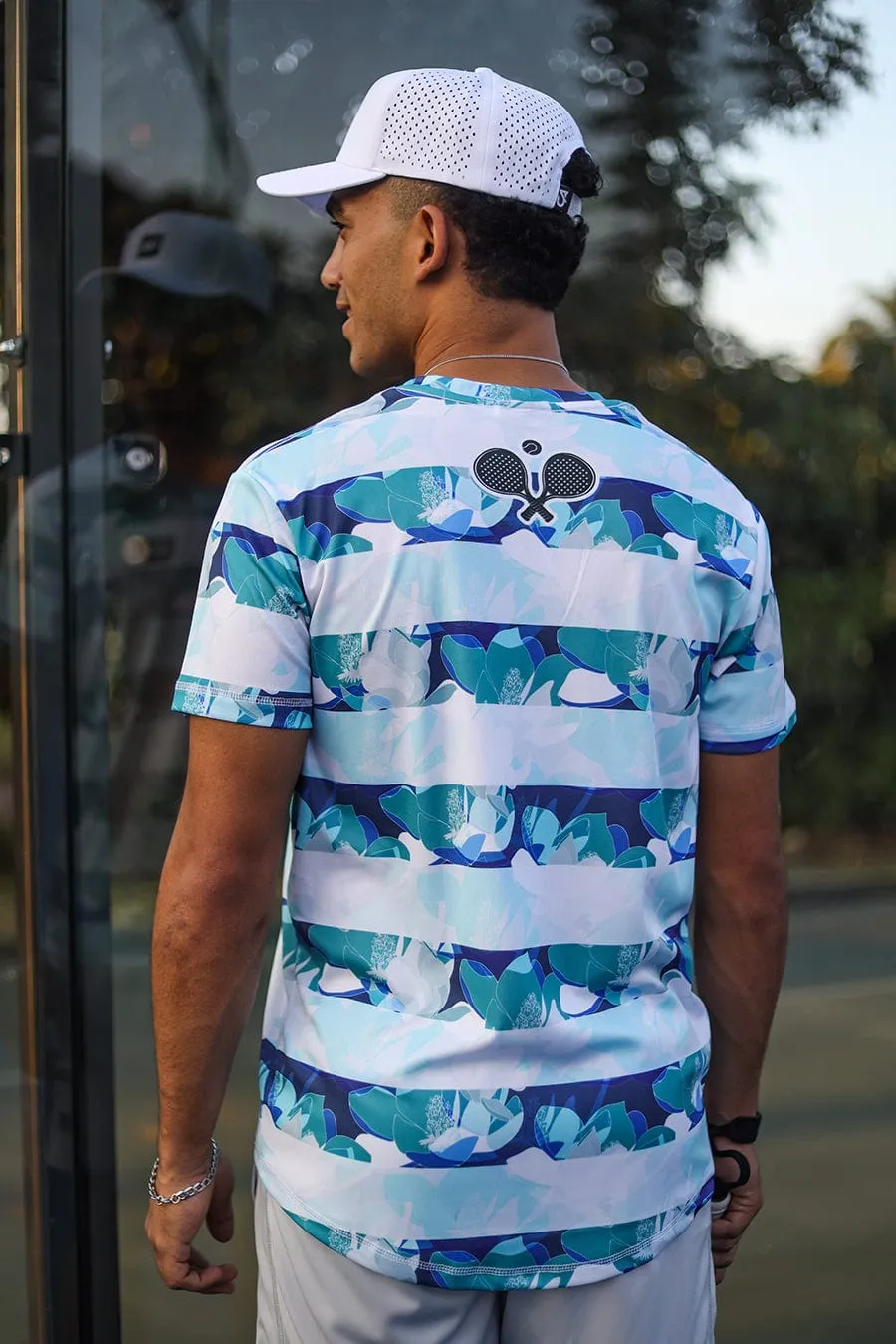 CA Padel Shirt | Striped Floral