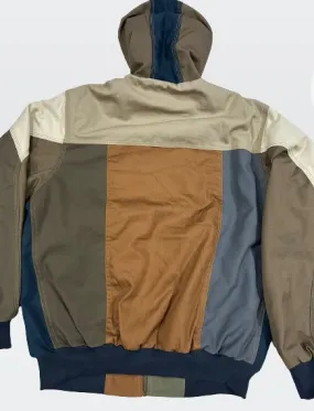 Carhartt rework style patchwork hooded jackets