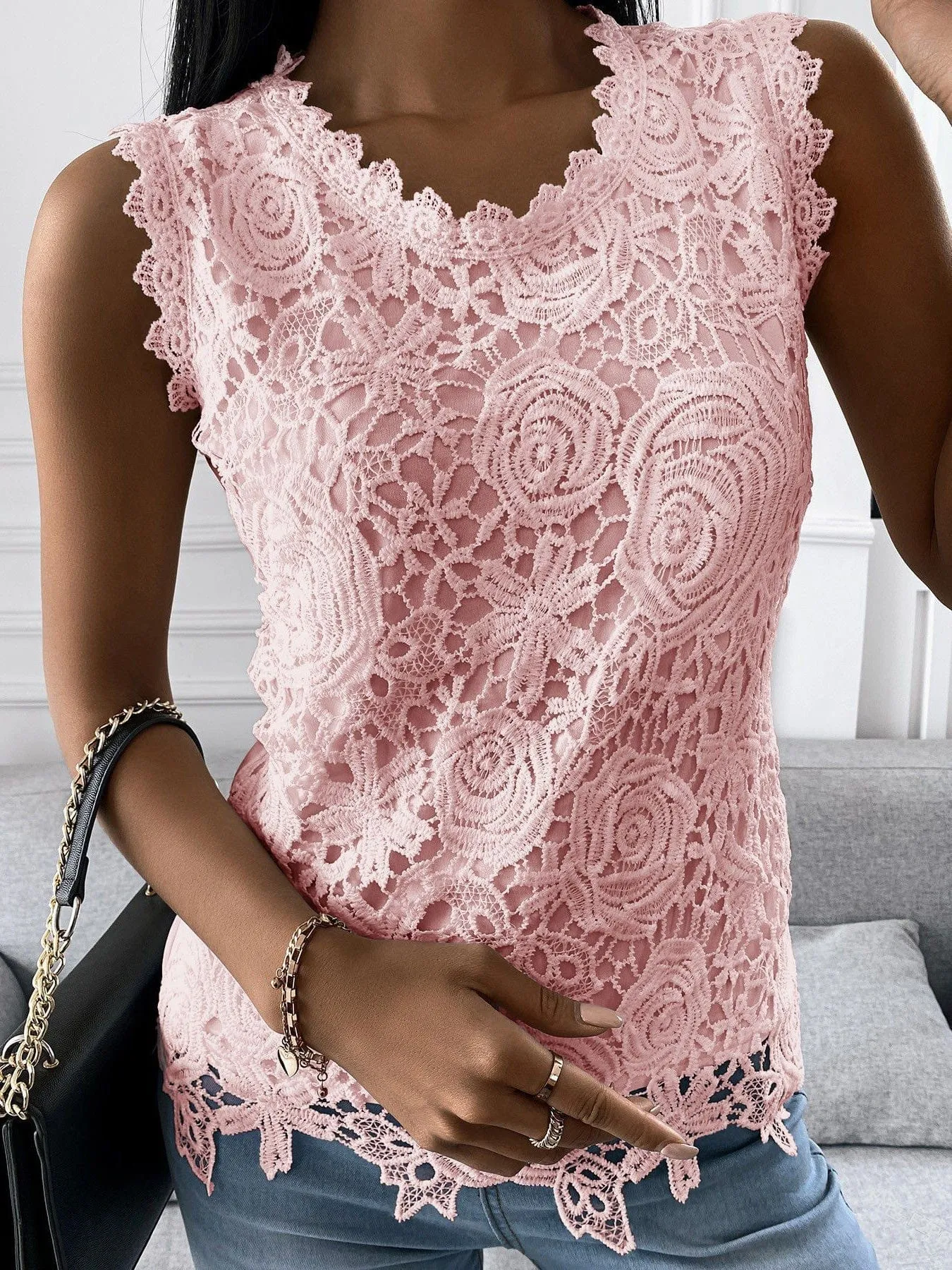 Casual Lace Tank