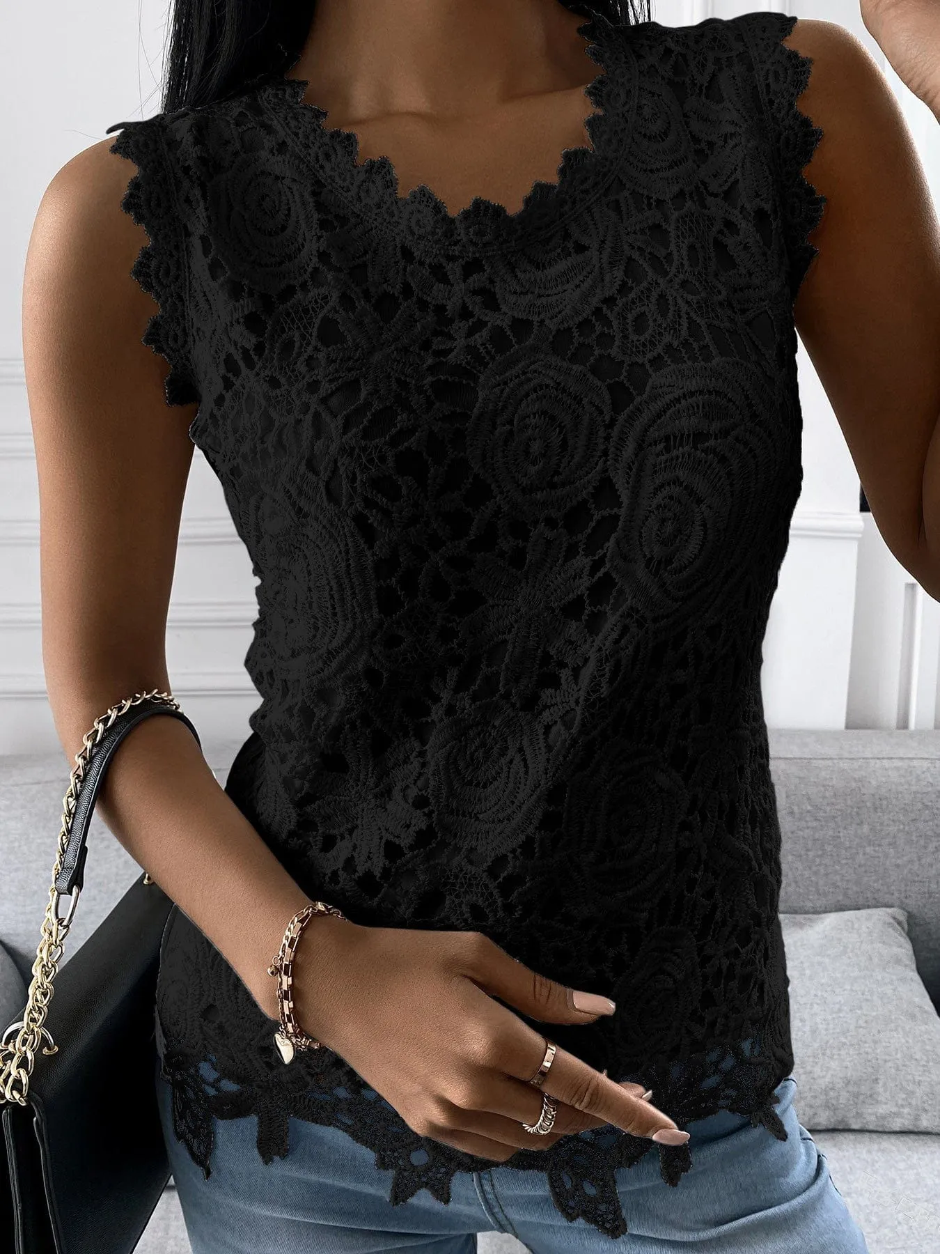 Casual Lace Tank