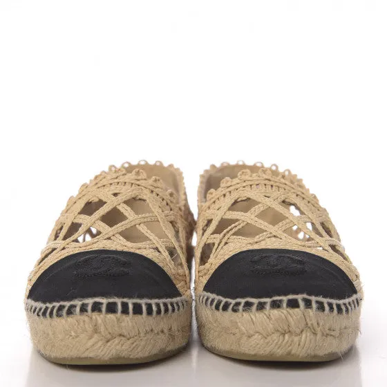 Chanel Woven Grosgrain CC Logo Espadrille