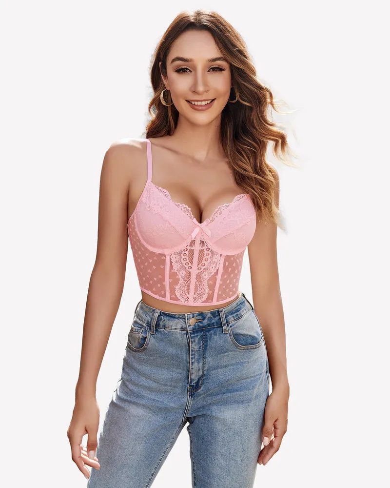 Corset Tops V Neck Bustier