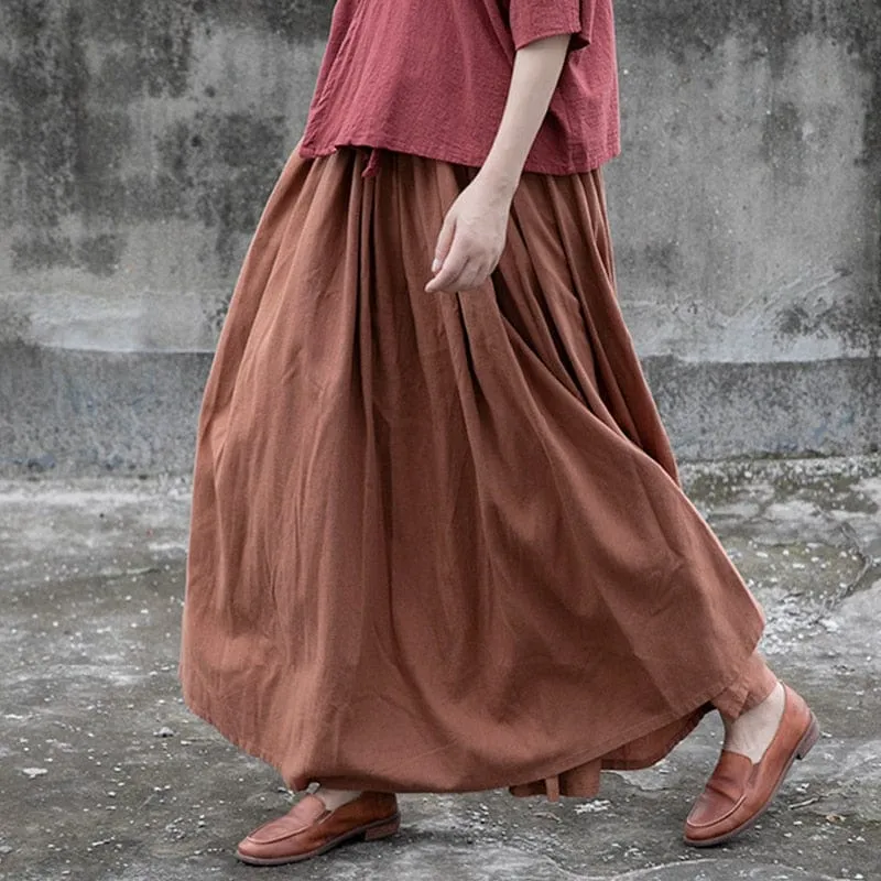 Donatella Long Vintage Maxi Skirt | Lotus