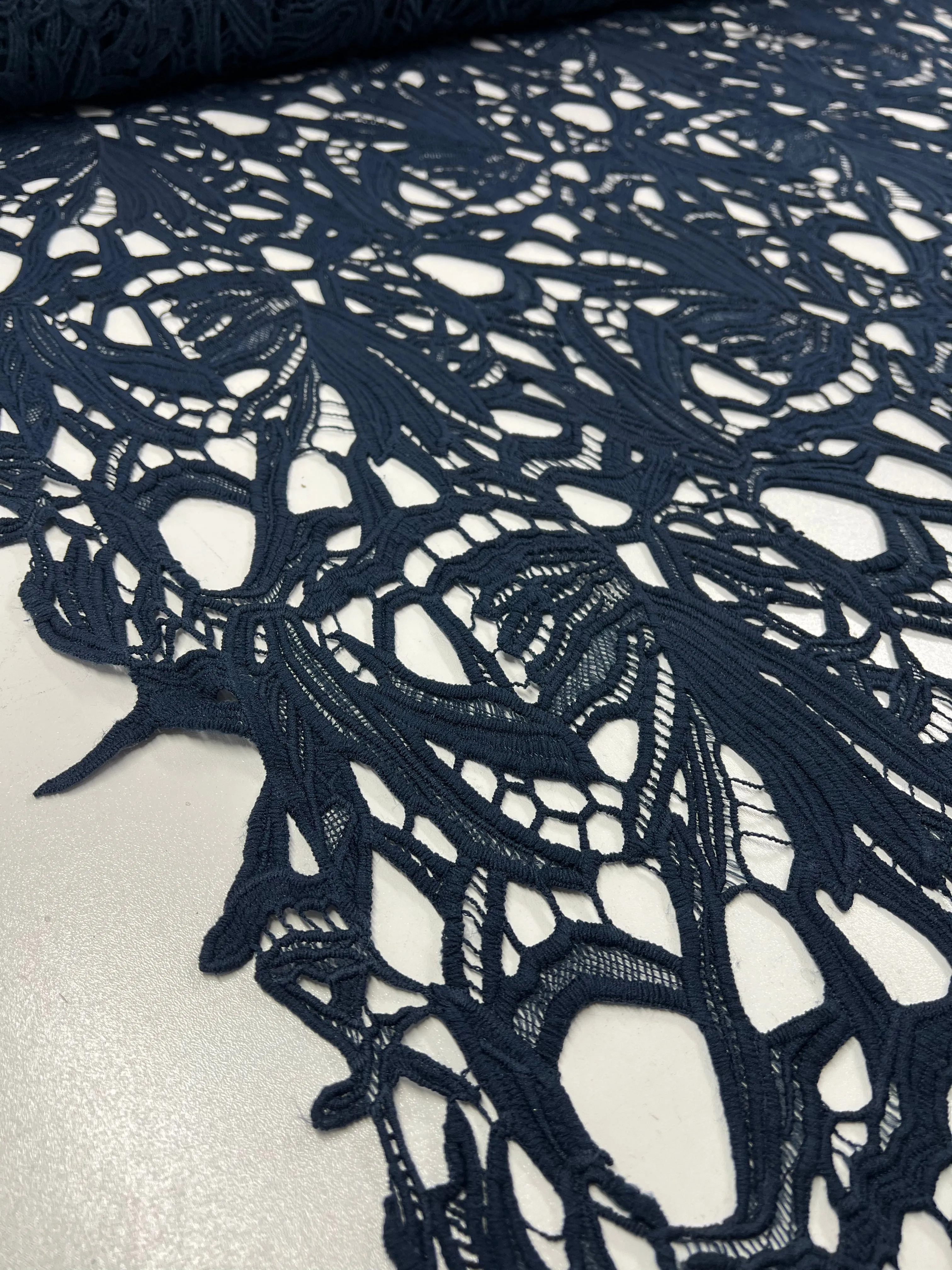 Evening Lace - Navy - 100cm