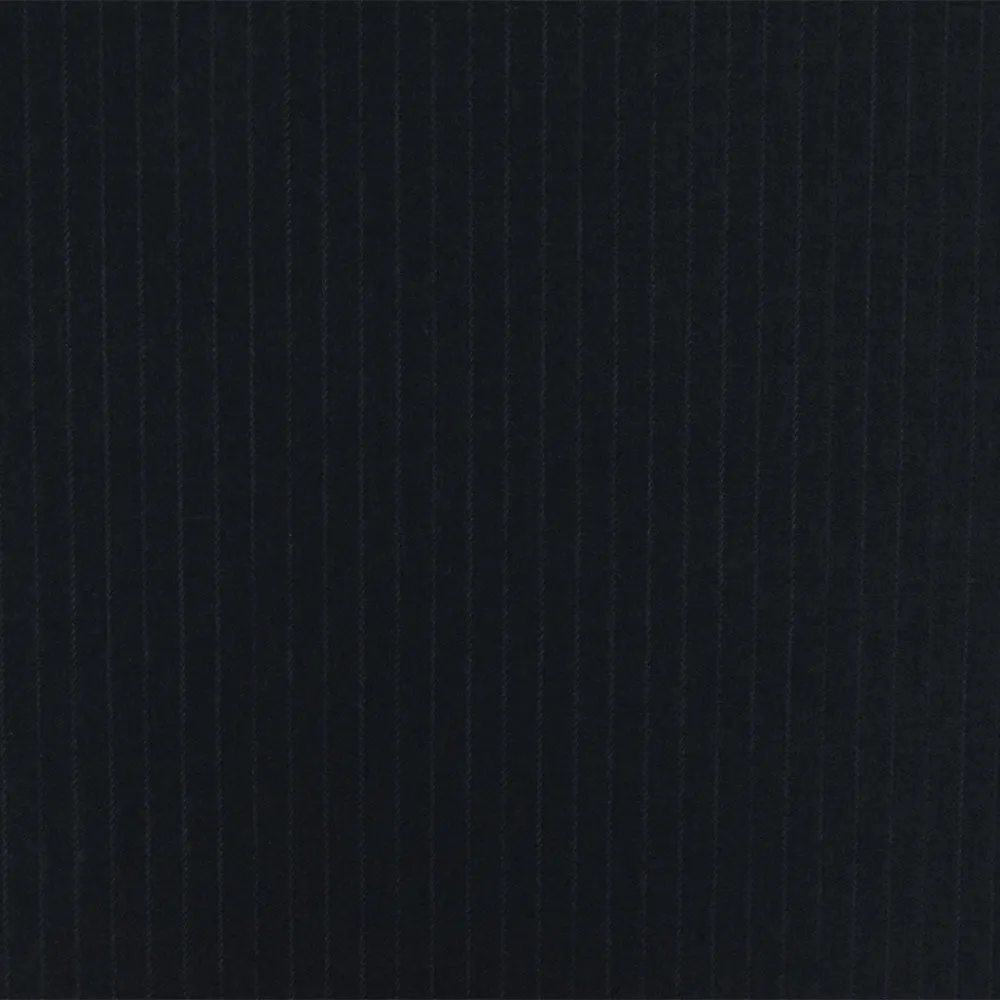 Glory Black Stripe Poly-Wool Woven Suiting Fabric