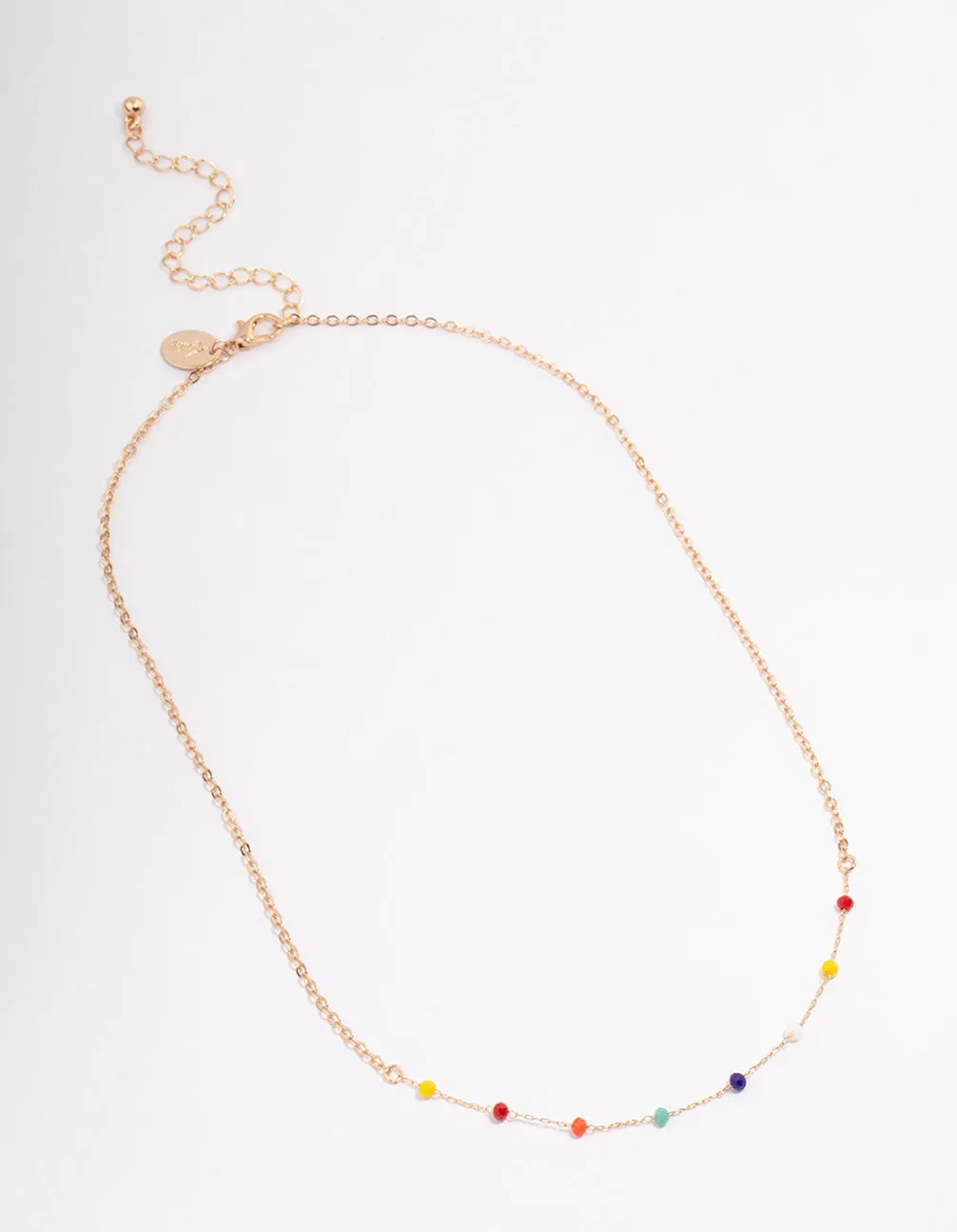 Gold Multi-Coloured Beaded Necklace