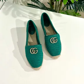 Gucci Green Woven Espadrilles size 41