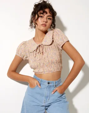 Kamiko Top in 70's Prairie Girl Floral