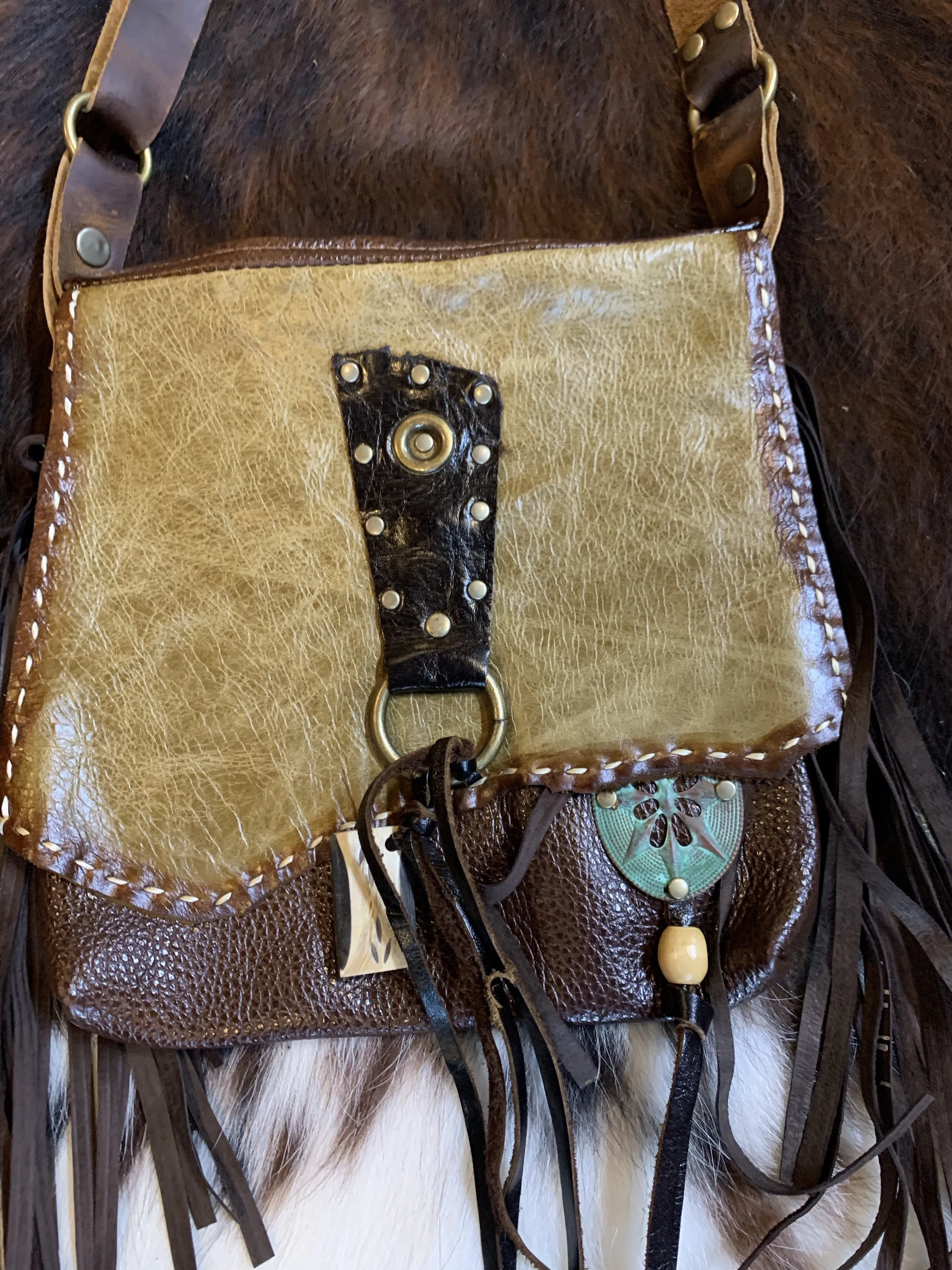 Leather Flap Cross-Body Purse