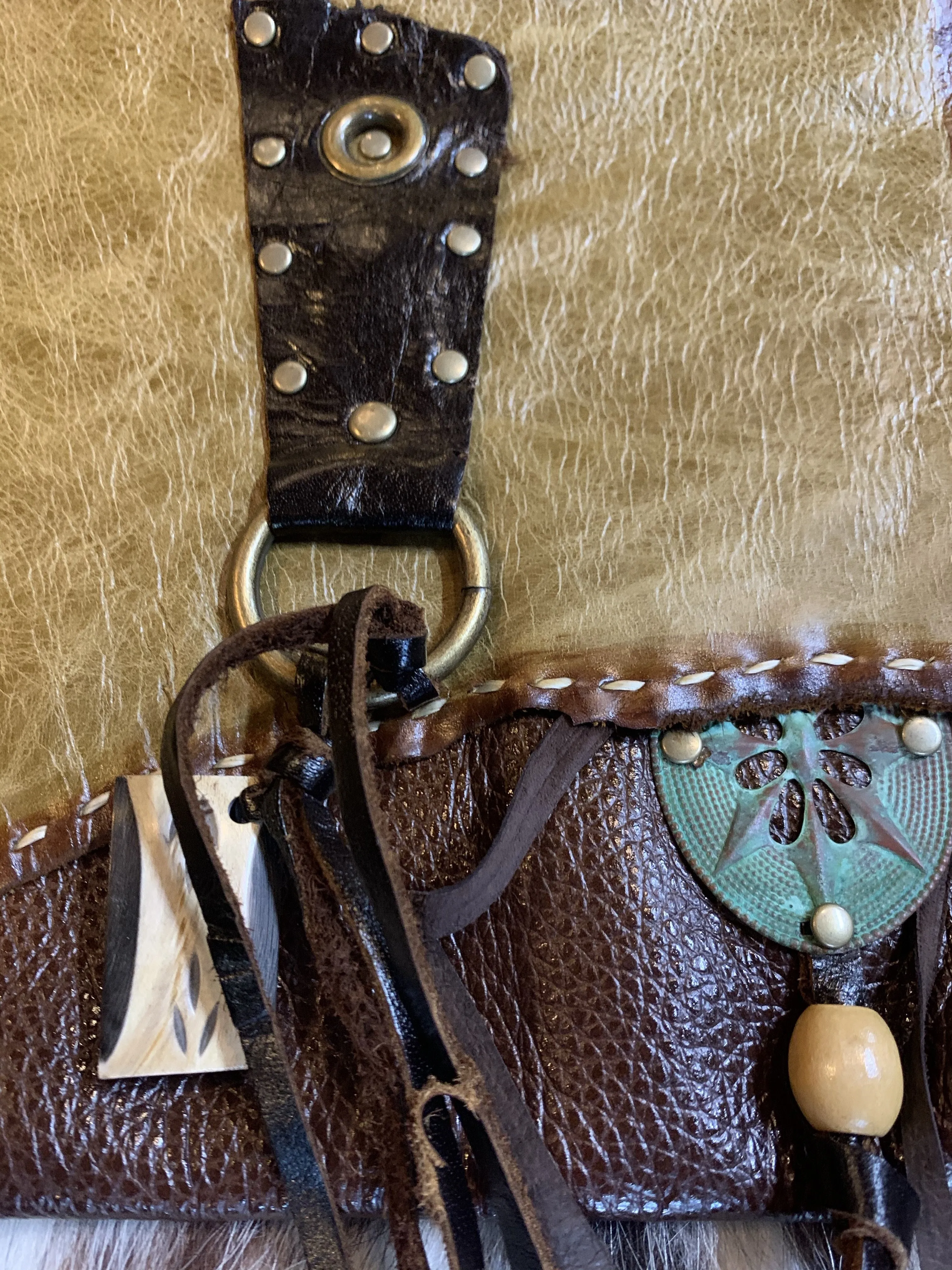 Leather Flap Cross-Body Purse