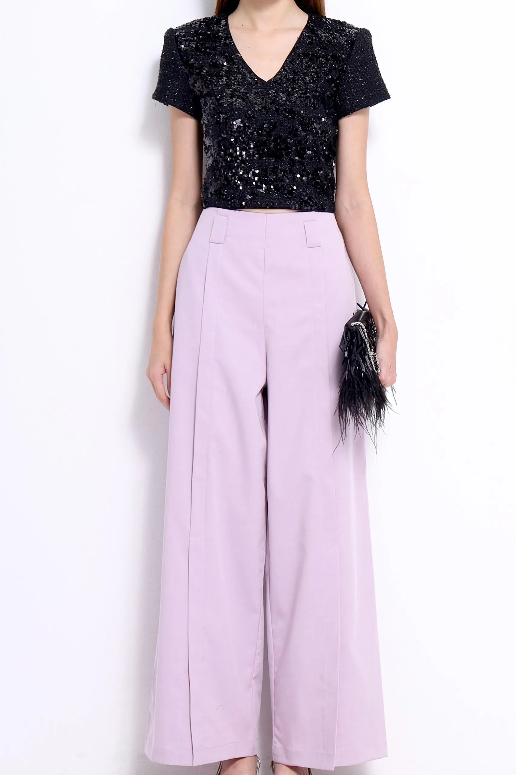 Letitia Open Slit Wide Leg Pants