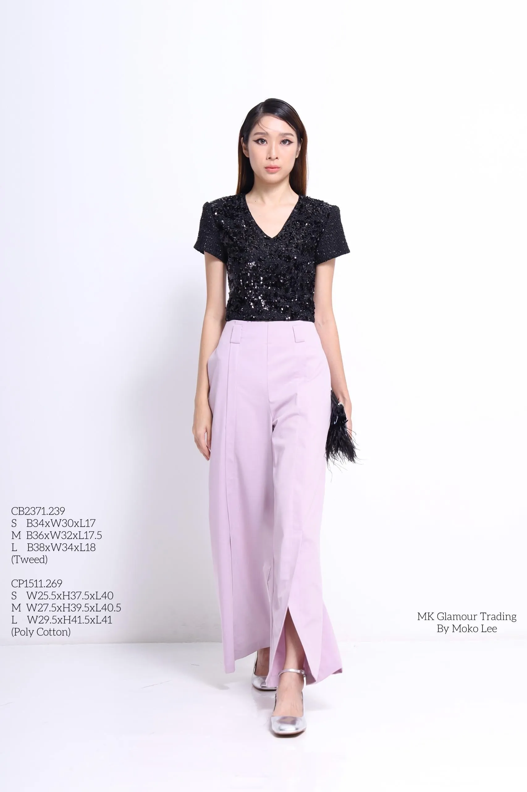 Letitia Open Slit Wide Leg Pants