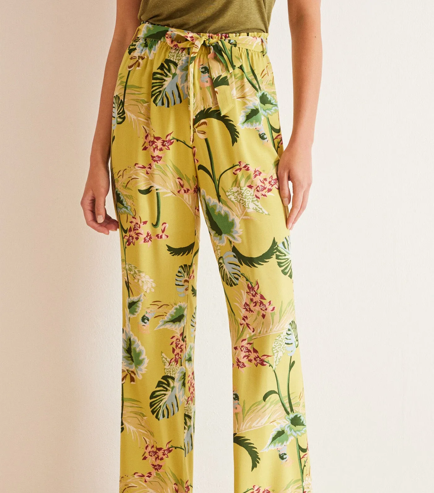 Long Floaty Floral Trousers