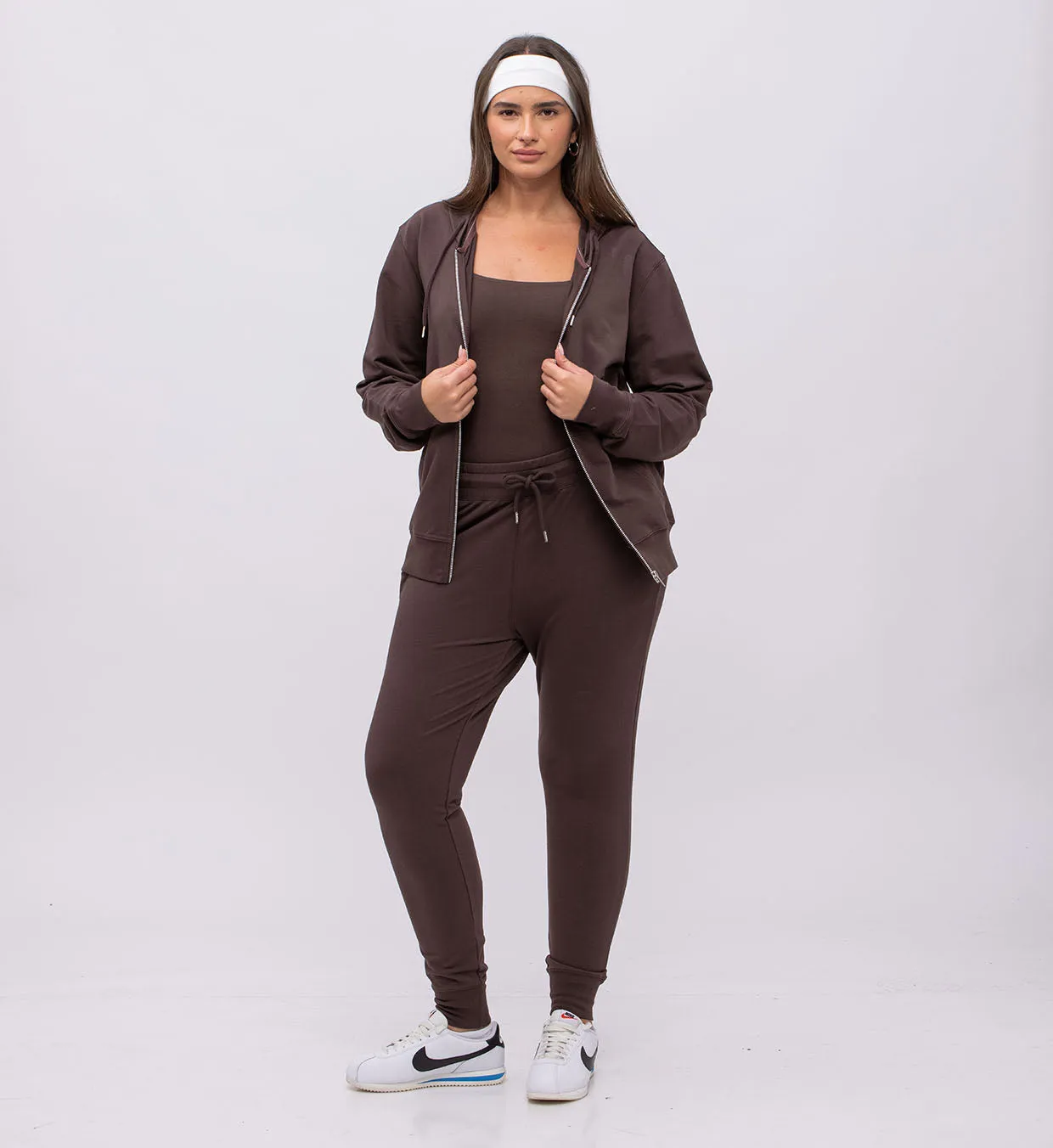 Mist Terry  Hoody   Zipper Women