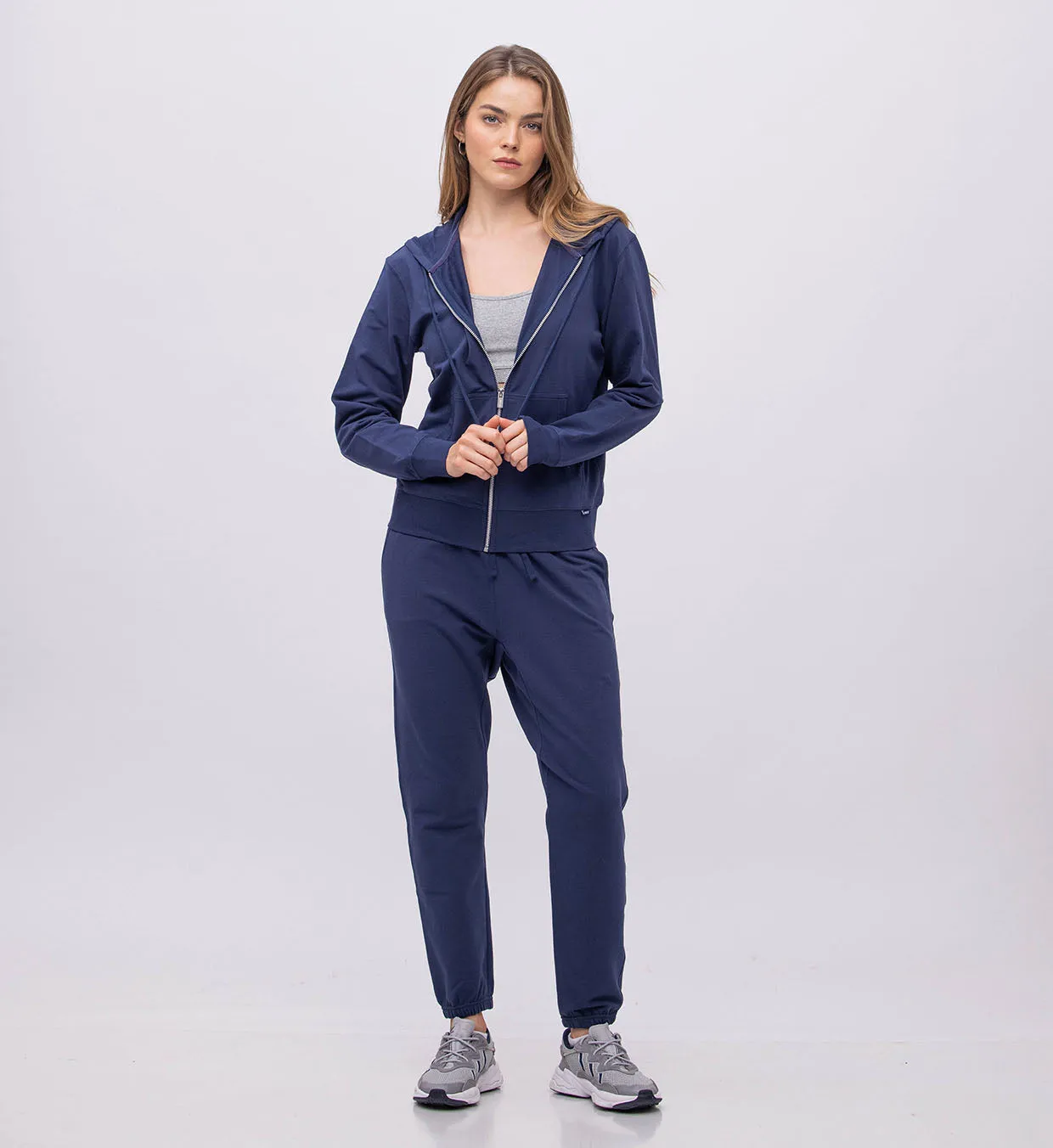 Mist Terry  Hoody   Zipper Women