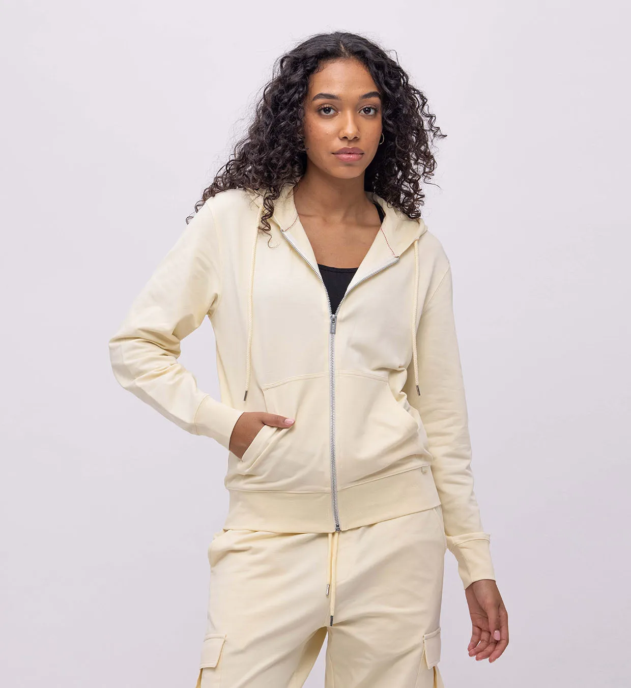 Mist Terry  Hoody   Zipper Women