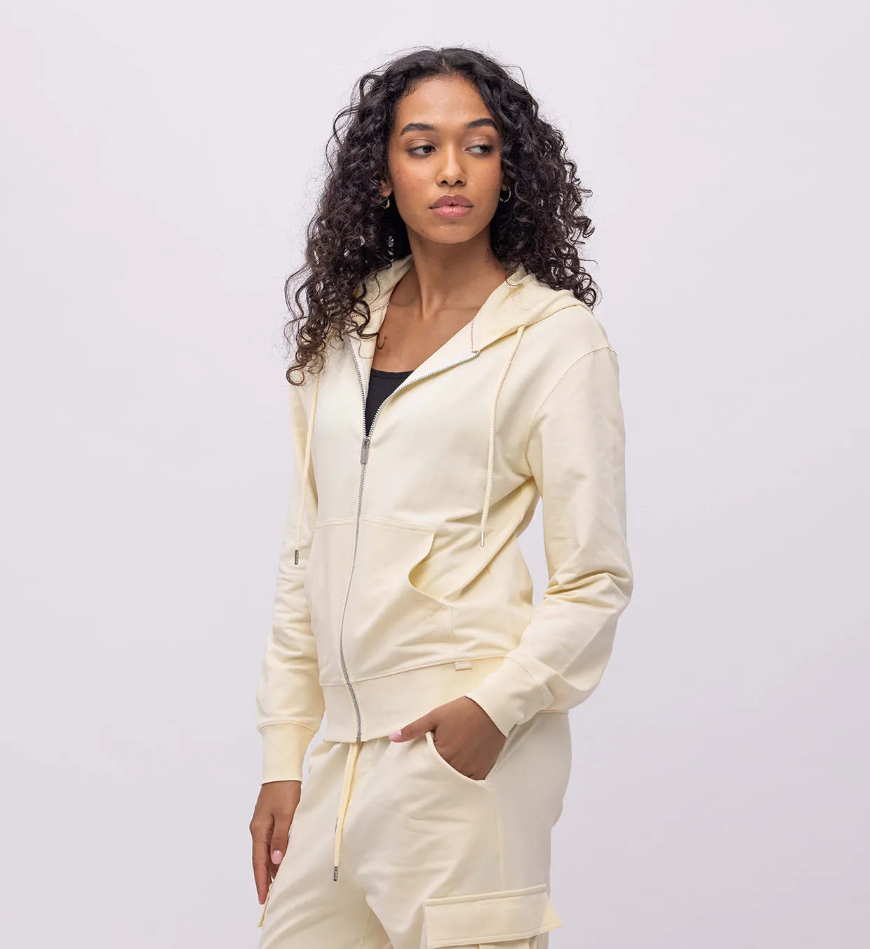 Mist Terry  Hoody   Zipper Women