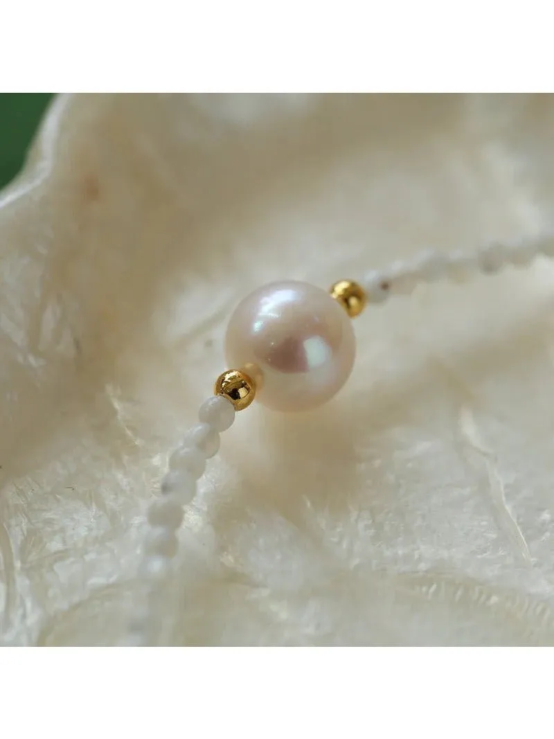 Natural Pearl Shell Passepartout Necklace