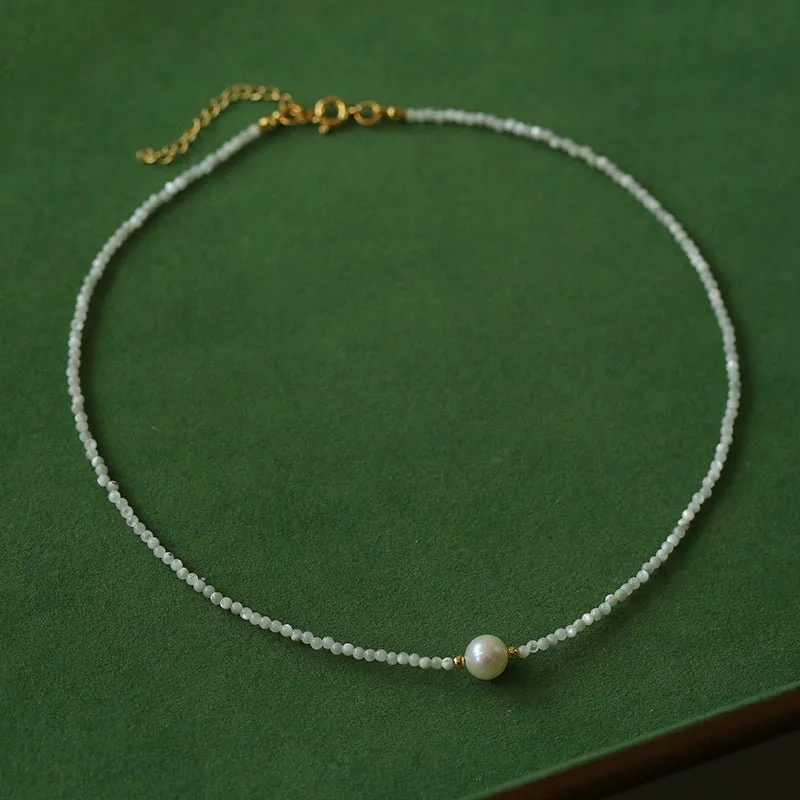 Natural Pearl Shell Passepartout Necklace