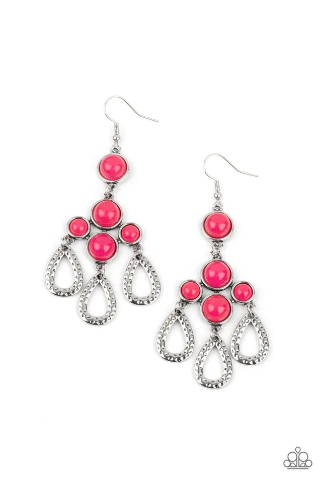 Paparazzi Earring ~ Mediterranean Magic - Pink