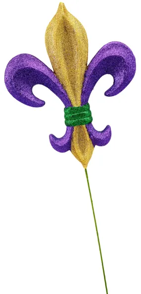 PGG Glitter Fleur de Lis Pick: 10"