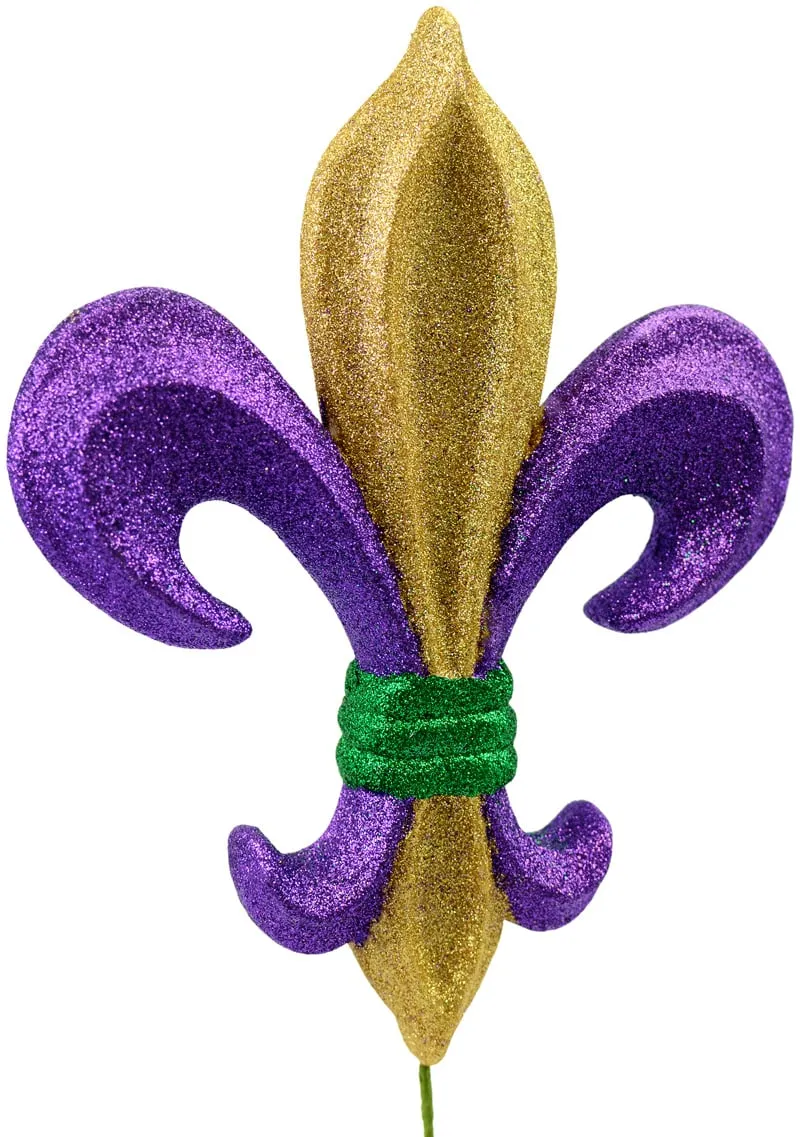 PGG Glitter Fleur de Lis Pick: 10"