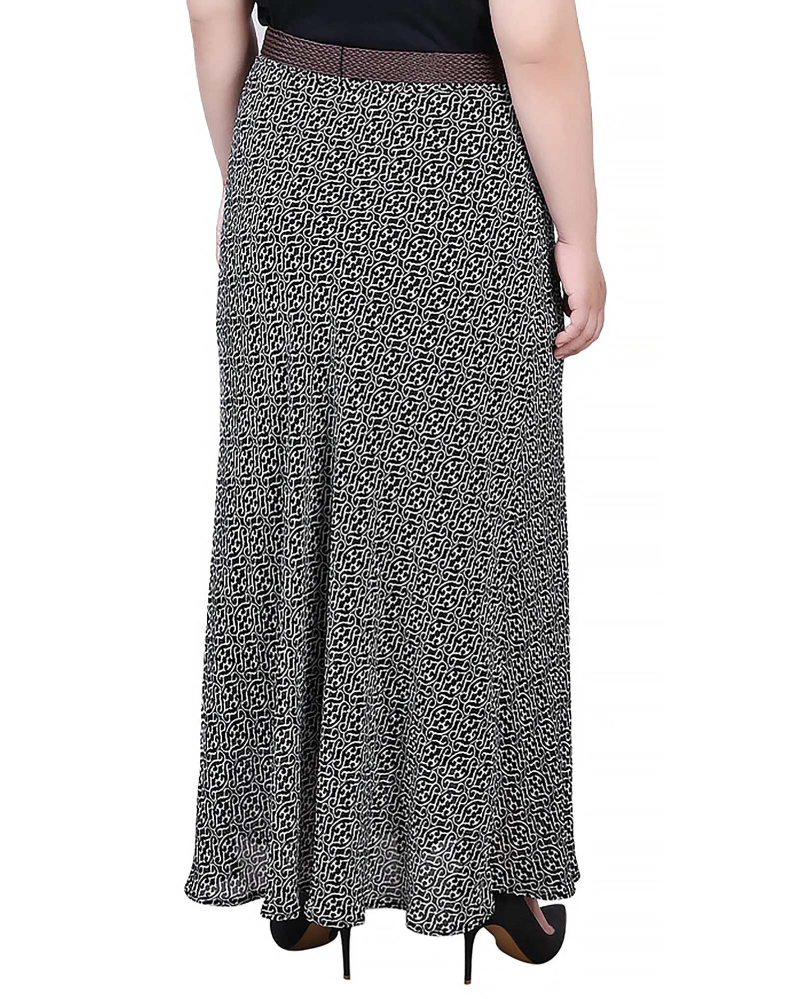 Plus Size Chiffon Maxi Skirt