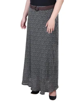 Plus Size Chiffon Maxi Skirt