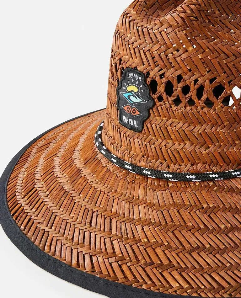 Rip Curl Logo Straw Hat Brown