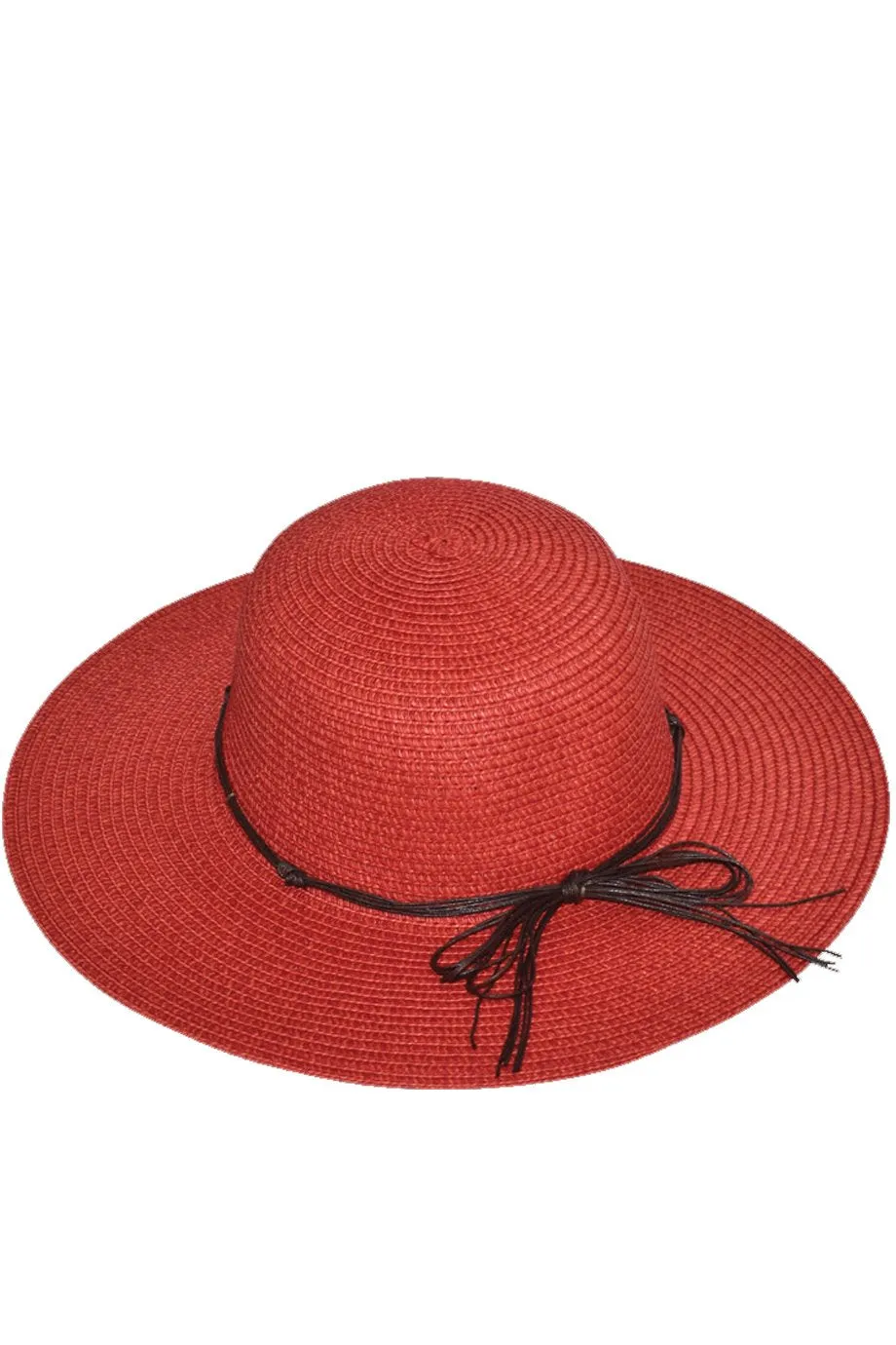 Sazety Red Straw Beach Hat