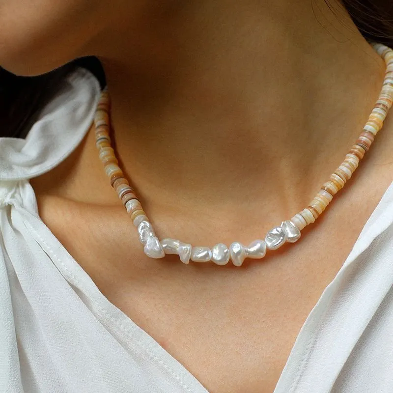 Shell Baroque pearl Necklaces