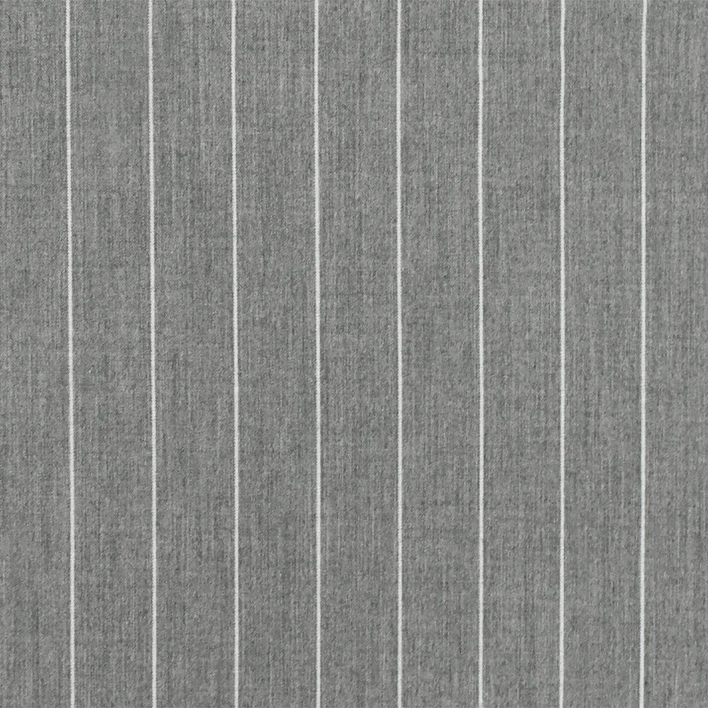 Stone Gray-White Stripe Stretch Twill Woven Fabric